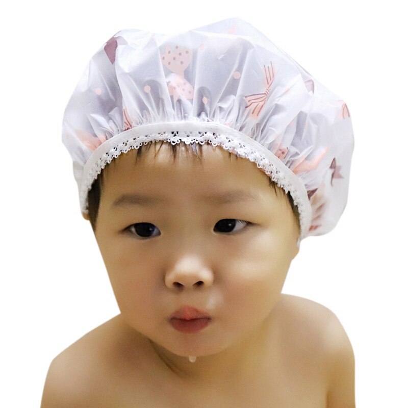 Børn baby børn vandtæt elastisk brusebad bad salon salon hår hoved shampoo cap