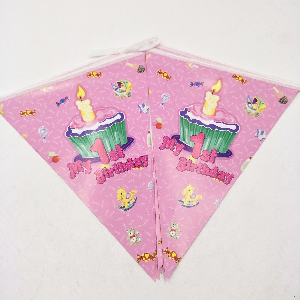Happy Birthday Baby Birthday Party Banner Shape Birthday Party Decor Pennant Cartoon Supplies Happy Birthday Baby Decoracion