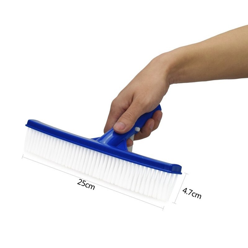 10 Inch Swimming Pool Brush Plastic Brush Head For Swimming Pool, Bathtub, Aquarium Cleaning Brush For Wall Tile Floor