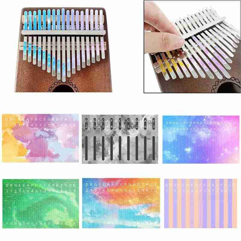 Adesivo peças de percussão acessórios para aluno musical 17-tom piano adesivos kit instrumento kalimba polegar piano assim b6u1