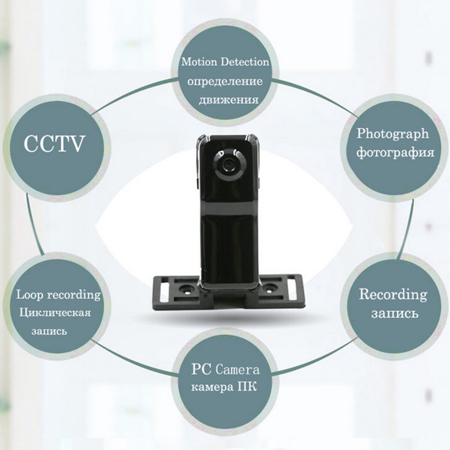 Gosear Portable Mini HD DVR DV Video Camera Recorder Webcam Camcorder with Sound Control Mic for Hiking Sport 2.2x1.1x0.8in