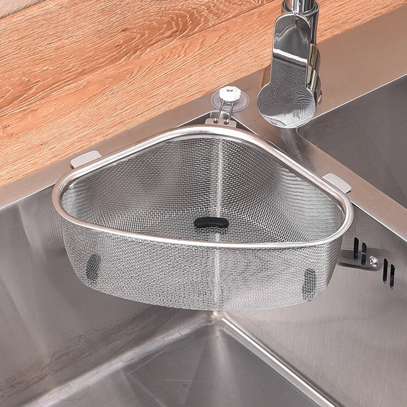 Kitchen Drain Basket Household Hangable Sink Rack Garbage Filter Drain Basket Kitchen Tools Mesh Strainer Baskets Sink Strainer