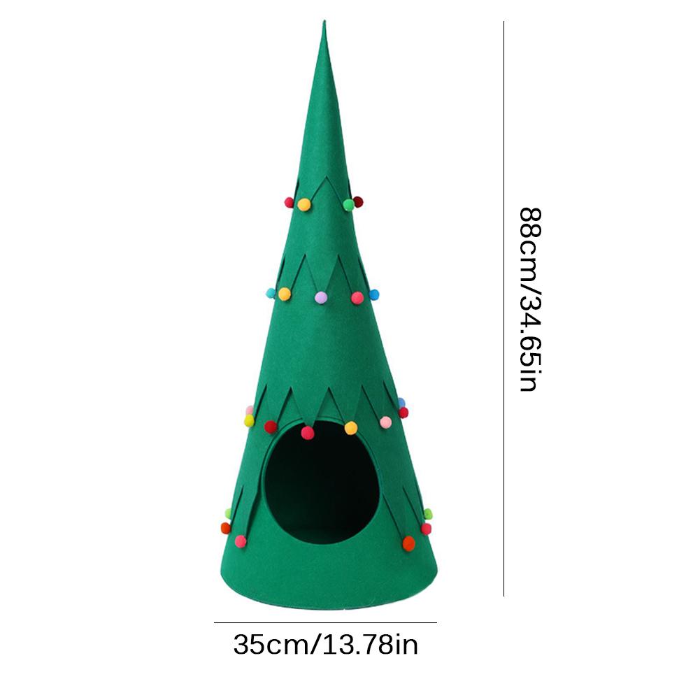 Huisdier Kat Hond Huis Kerstboom Vorm Kat Nest Warm Slapen Bed Huisdier Teepee Voor Home Decor