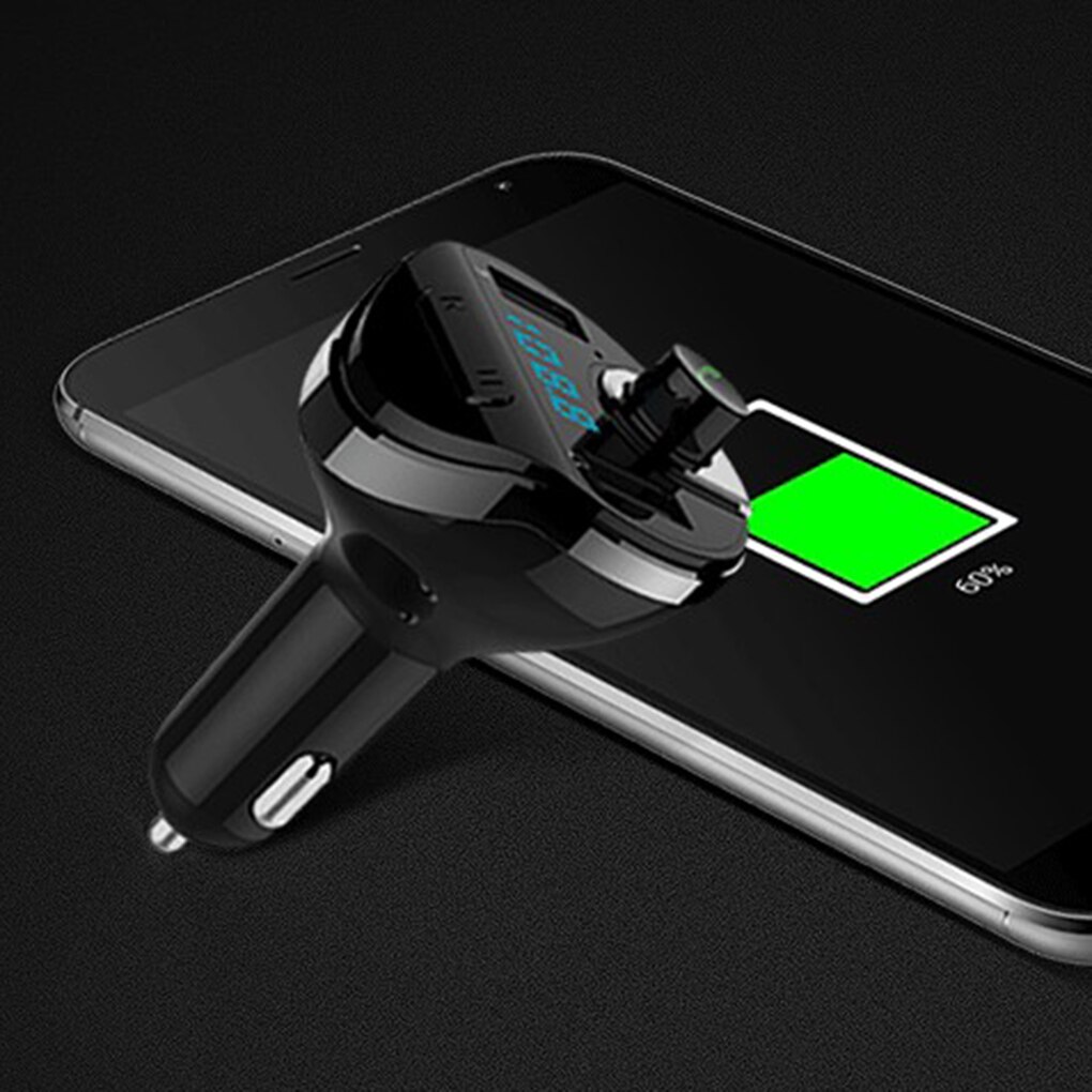 T20 Car Bluetooth MP3 Player Cigarette Lighter Car Dual USB Charger FM Transmitter Auto Hands-free Call