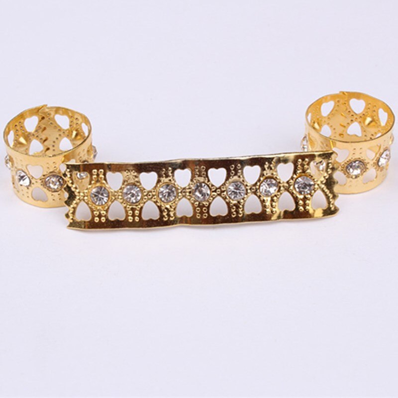 50 sztuk złota robić włosów kryształ górski strach warkocze Dreadlock koraliki regulowany warkocz mankietów klip w kształcie serca w kształcie serca narzędzie robić przedłużania włosów biżuteria 13mm