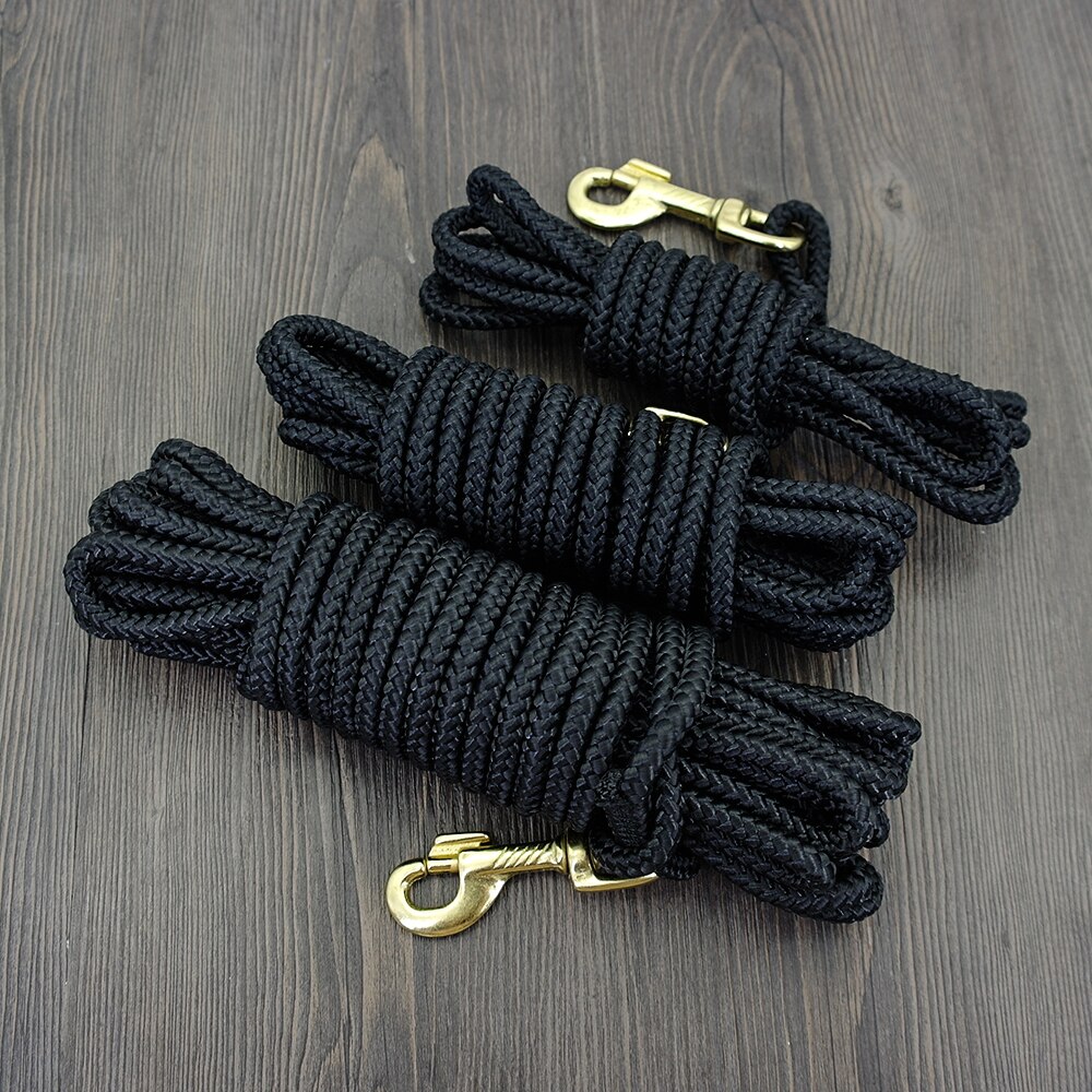 Nylon Hund Lange Leine Haustier Verfolgung Leine Schwarz Runde Seil Hunde gehen Ausbildung Blei Leinen 3 M/5 M /10 M/20 M Für Mittel groß Hunde