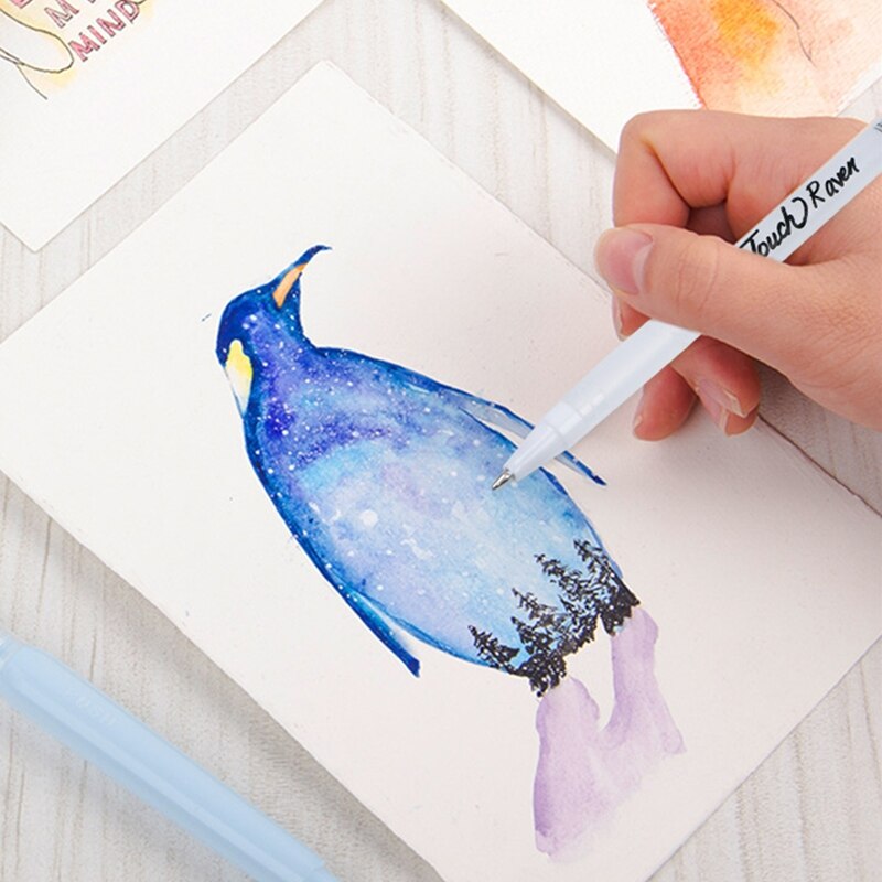 Pluma para resaltar con tinta de Gel, bolígrafo blanco de 1mm, negro, para dibujo de CD, pintura de neumáticos, papelería para artistas, para escuela y oficina, 4 Uds.