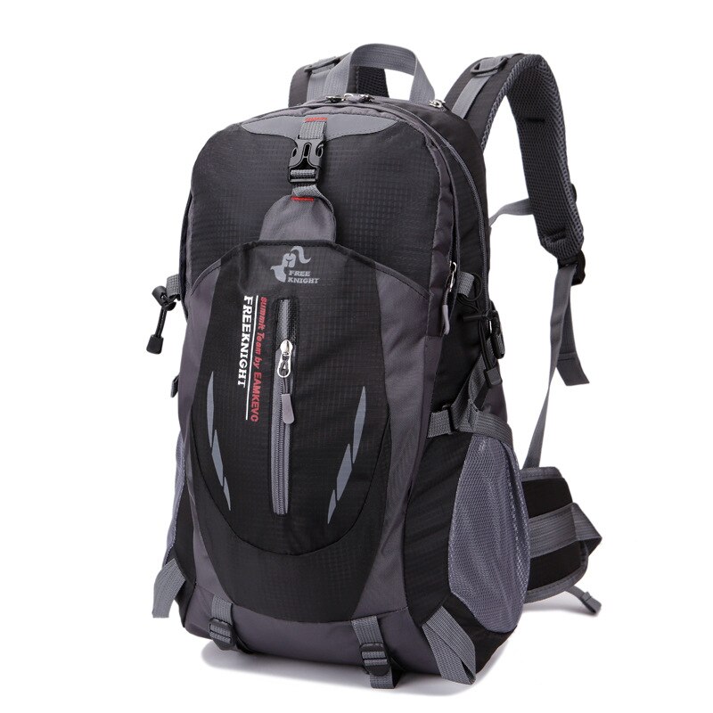 30L Sport Bag Mountain Climbing Package Travel Climbing Backpack Waterproof Large-capacity Outdoor Camping Backpack: Black