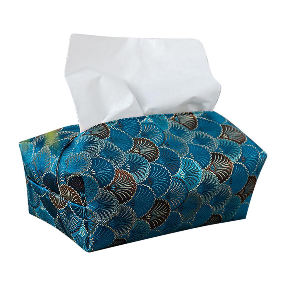 Pretty Tissue Storage Bag Wear-resistant Handmade Aesthetic Tissue Holder Pouch Tissue Box Tissue Case: Royal Blue