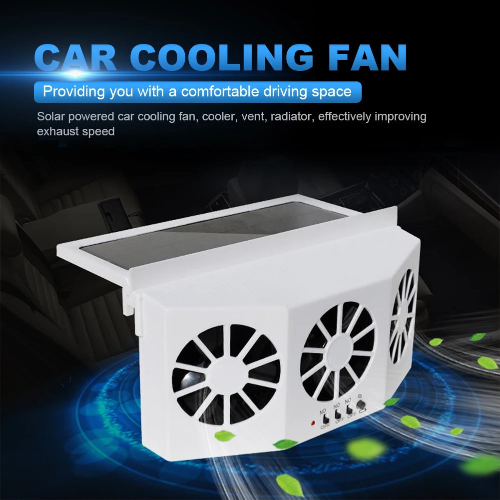 Ventilador de escape con energía Solar para coche, radiador de refrigeración para ventana, ahorro de energía, enfriador automático, desodorización portátil