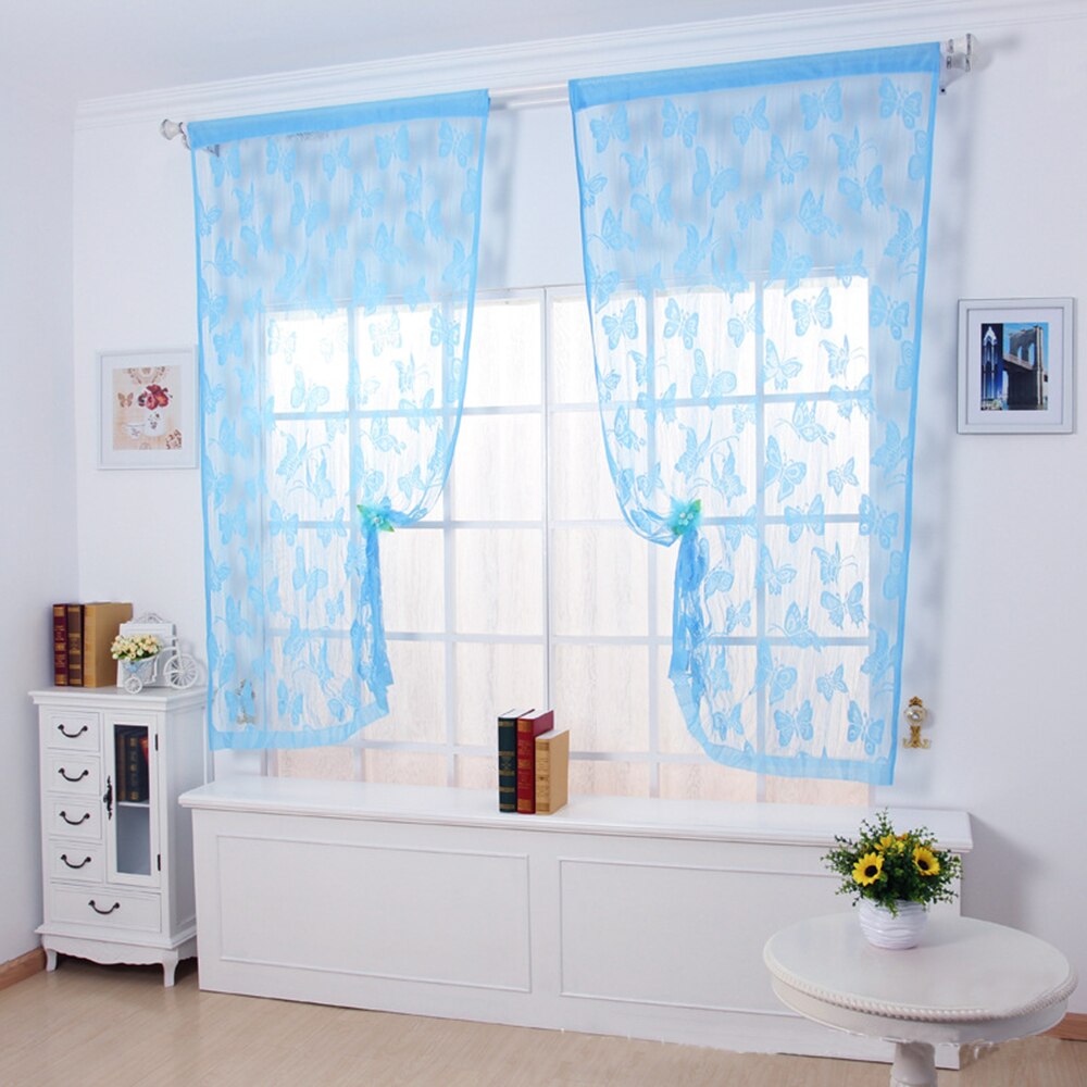 Door Curtain Window Butterfly Fly Net Window Screen Door Curtain Tassels String Room Curtain Divider: 11