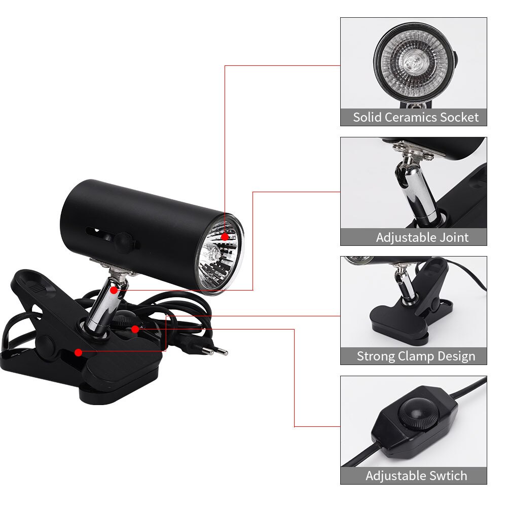 Tortoise basking lamp, sun lamp, hose basking lamp, amphibious pet tortoise lizard lamp, heating heat preservation lamp