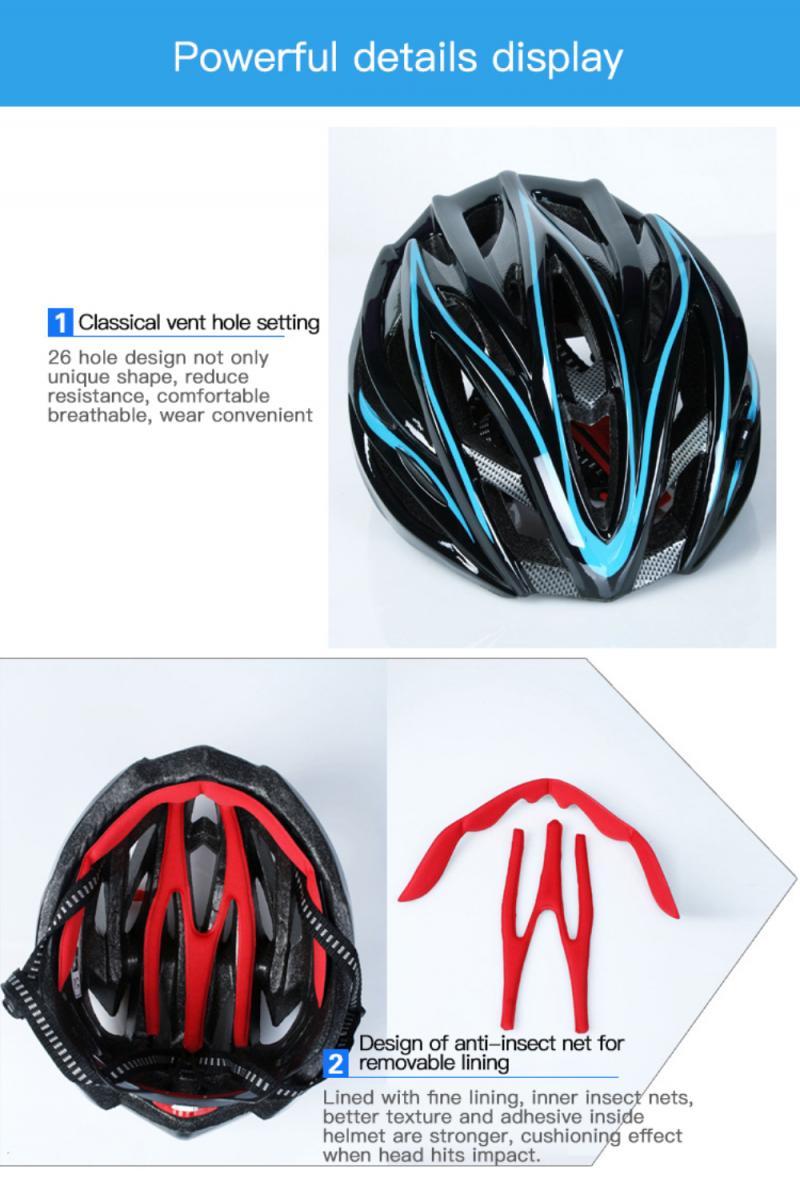 1 Men Women Cycling Helmet Air Vents Cycling Helmet Riding Mountain Road Bike Helmet Head Safety Helmet