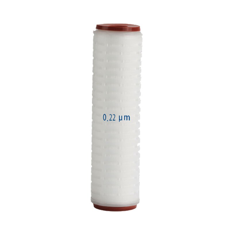0.22 Micron Polypropylene Micro fiber Membrane Pleated Filter Cartridge,2.75" OD x 10", DOE Connection, Compatible Parker&amp;Pall