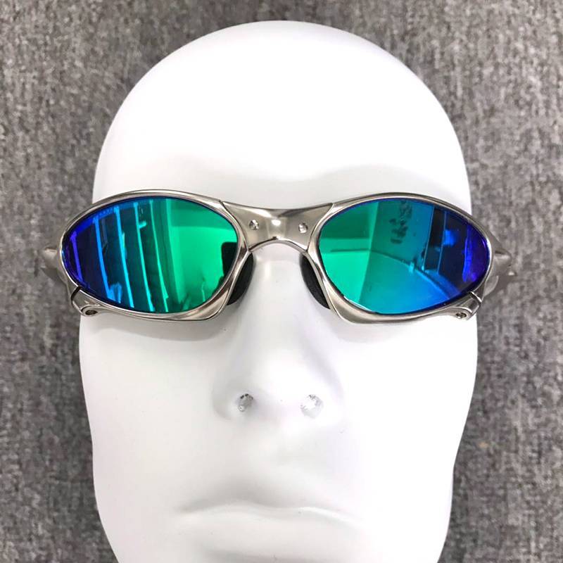 MTB Man Polarized Sunglasses Cycling Glasses UV400 Fishing Sunglasses Metal Bicycle Goggles Cycling Eyewear Riding Glasses H8-3: green