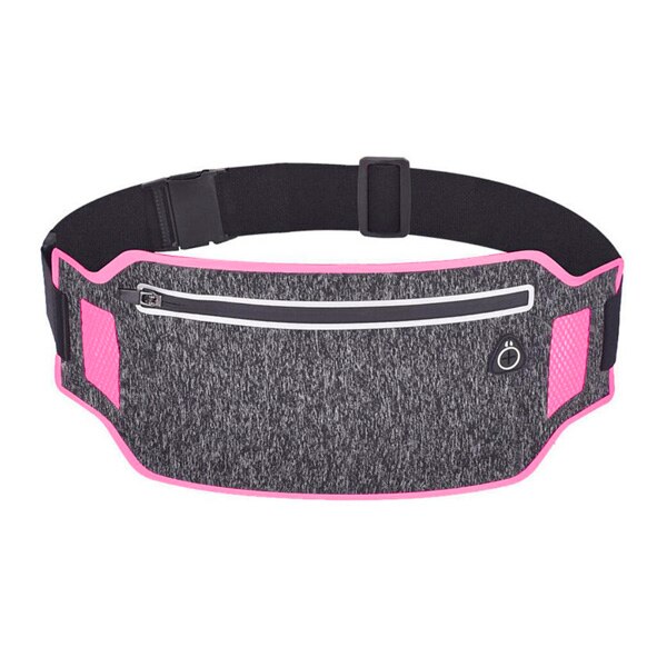 Waterproof Running Waist Belt Bag Outdoor Sports Cell Phone Case Smartphone Pouch For iPhone 11 XR Mobile Phone Wallet Belly Bag: Pink