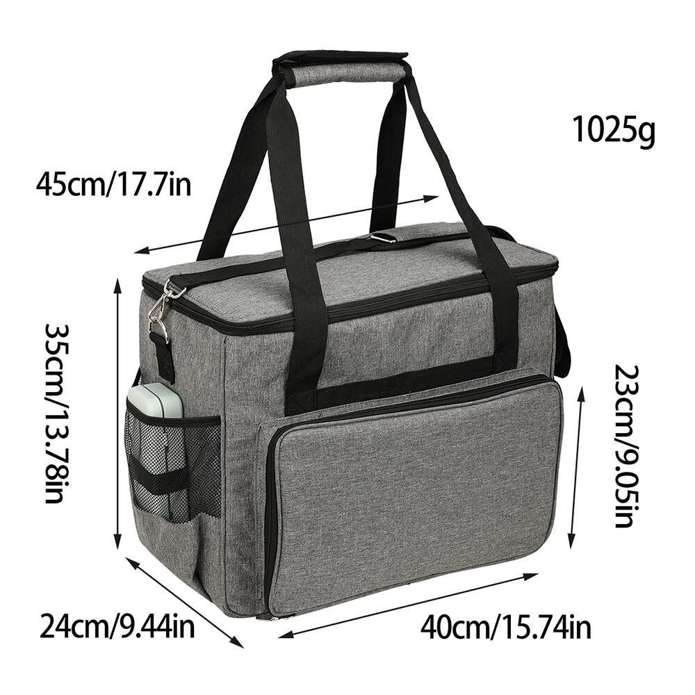 Large Sewing Machine Bag Storage Container Accessories Multi-functional Portable Travel Home Organizer Craft Knitting Tools Case: Gray