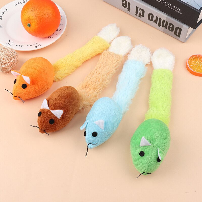 Gato de juguete de felpa divertido gatito juguete suave sólido ratón interactivo juguetes para gatos domésticos juego de entrenamiento suministros para gatos