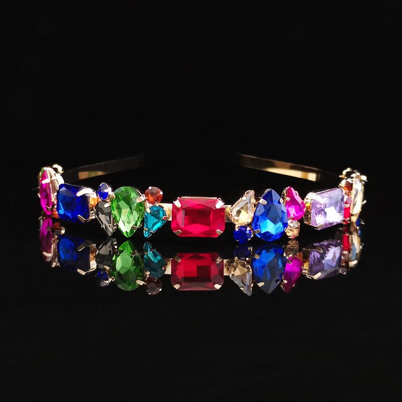 Ladies Tiaras Full Crystal Simple Hair Bands Hair Hoops Lady super flash Wedding Hair Accessories