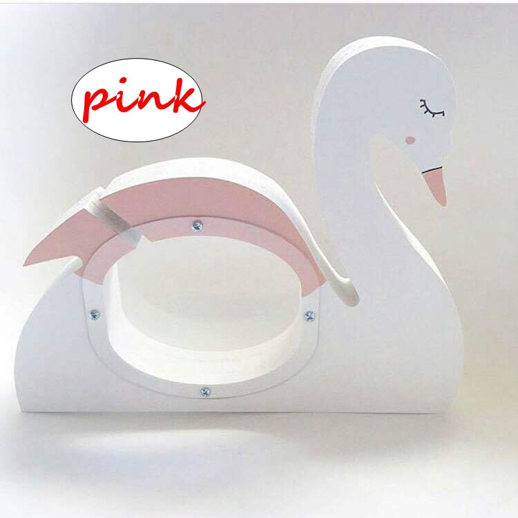 Swan Piggy bank Kids Cartoon Gold Pink Corn Toys Children Model Home Decoration