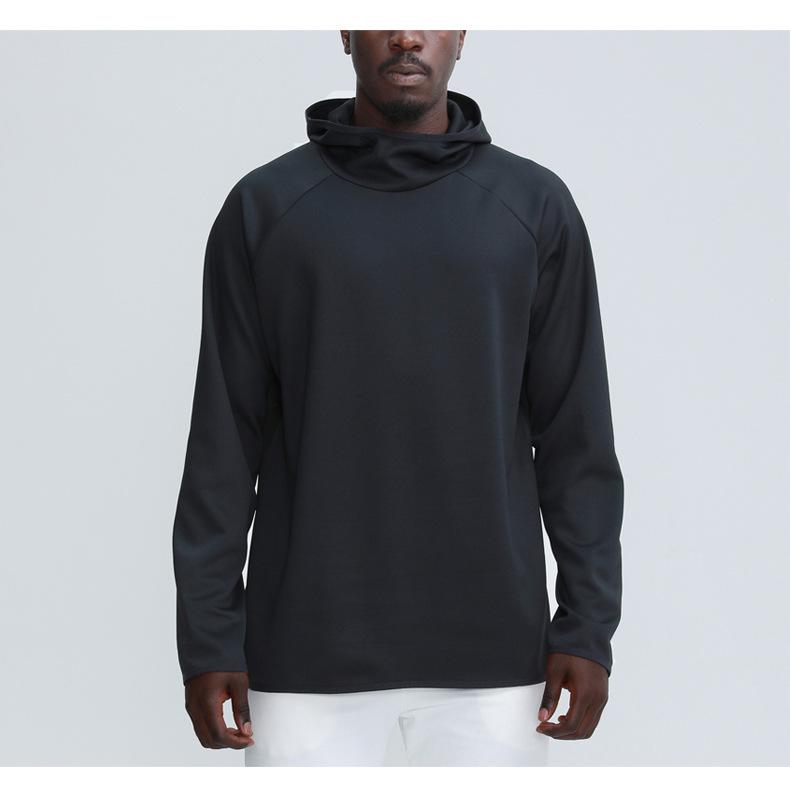 Autumn Winter Black White Grey Hooded Sportswear Men Breathable Long Sleeve Sports Hoodies Plus Size 165: L / Black