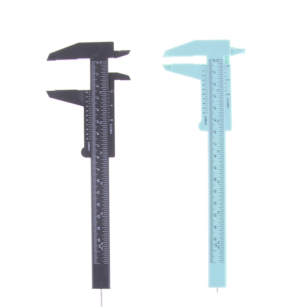 De de 6 pulgadas 150mm regla de plástico corredera calibrador a Vernier de medición