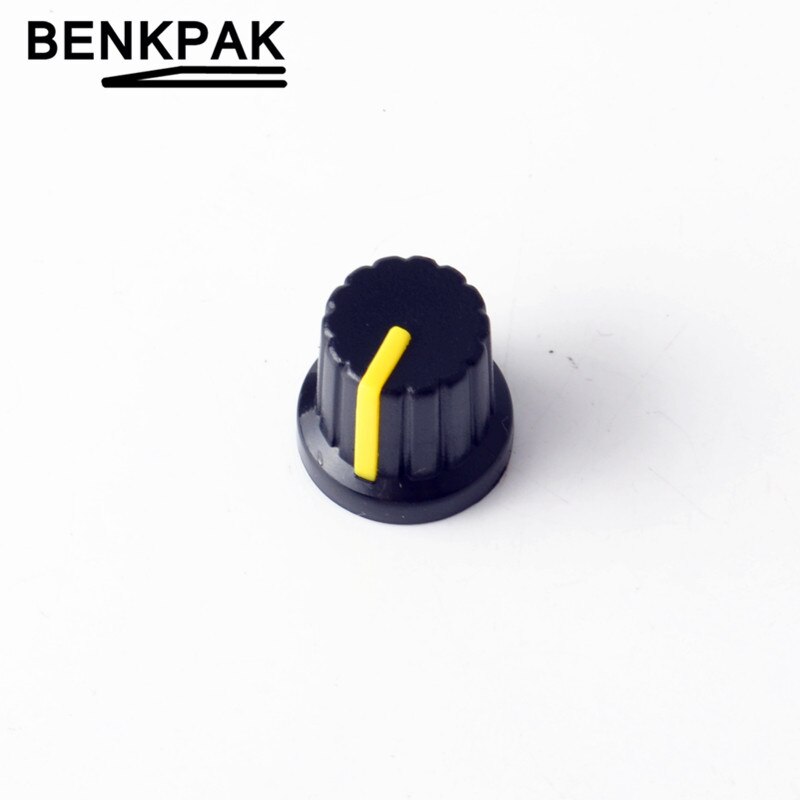 12 stk 6mm potentiometer knap 15mm * 17mm drejeknap: Gul