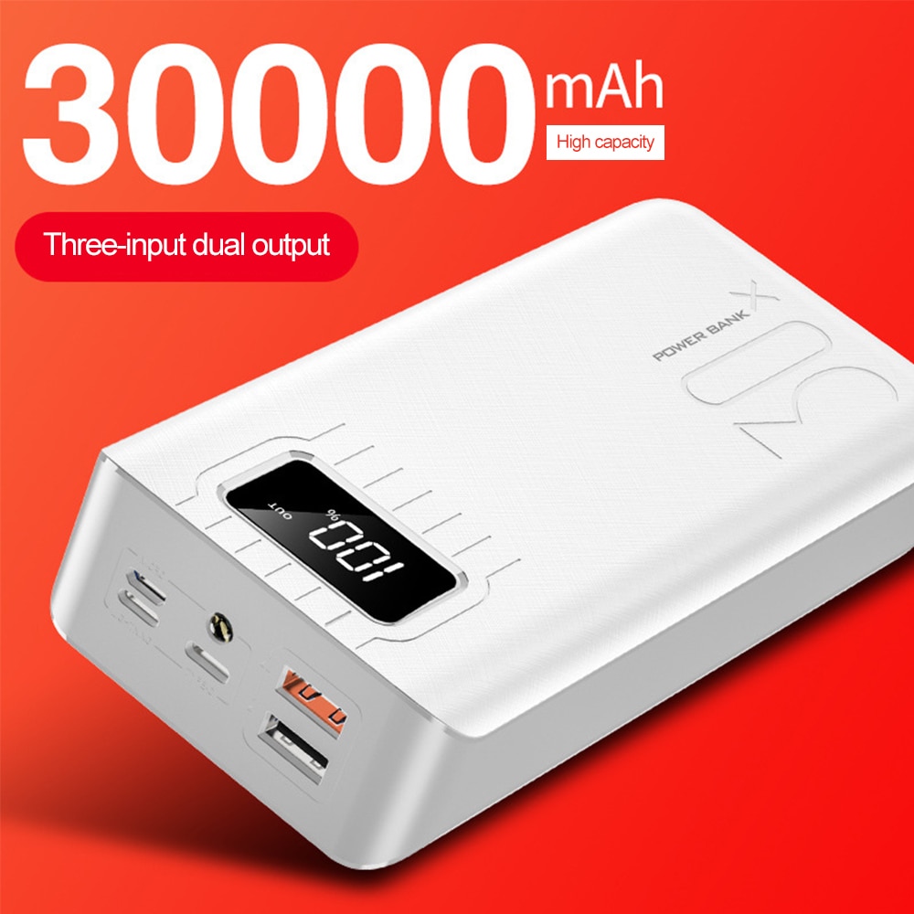 30000mAh Power Bank Tragbare Lade Poverbank Handy Externe Batterie Ladegerät Spot Power 30000mAh für Xiaomi Mi