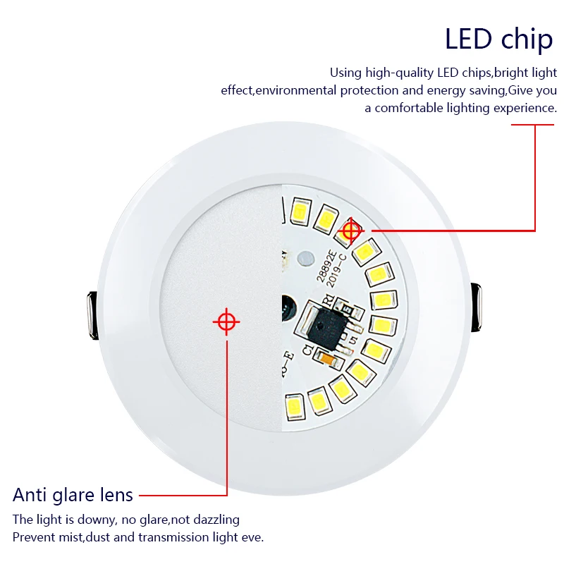 10 teile/los LED Downlight 3W 5W 7W 9W 12W 15W Decke Lampe Runde LED Blub 220V Einbau drinnen LED Decke Licht für Wohnzimmer
