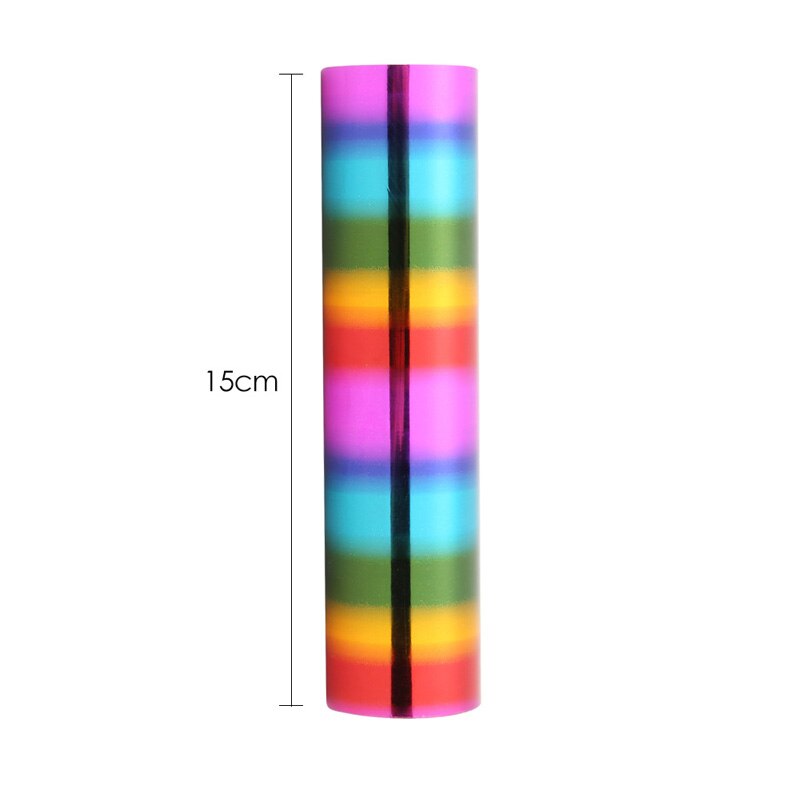 5M Heißer Folie Papier Wärme Aktiviert Schimmer Transfer Blätter Heißer Stanzen Mehrfarbig 1 Rolle Papier Holographische Transfer Handwerk