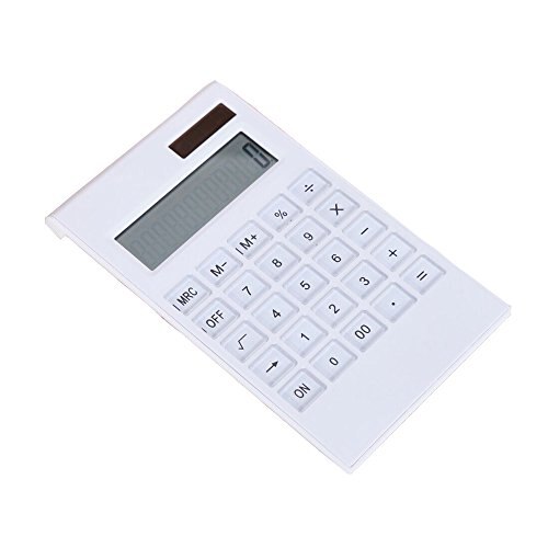 Pure White 12 Digits Dual Powered Desktop Calculat... – Grandado