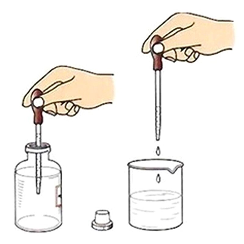 Glass Pipettes Graduated Cylinder Set Glass Graduated Dropper Pipette Glass Graduated Cylinder w/ Glass Rod 85DD