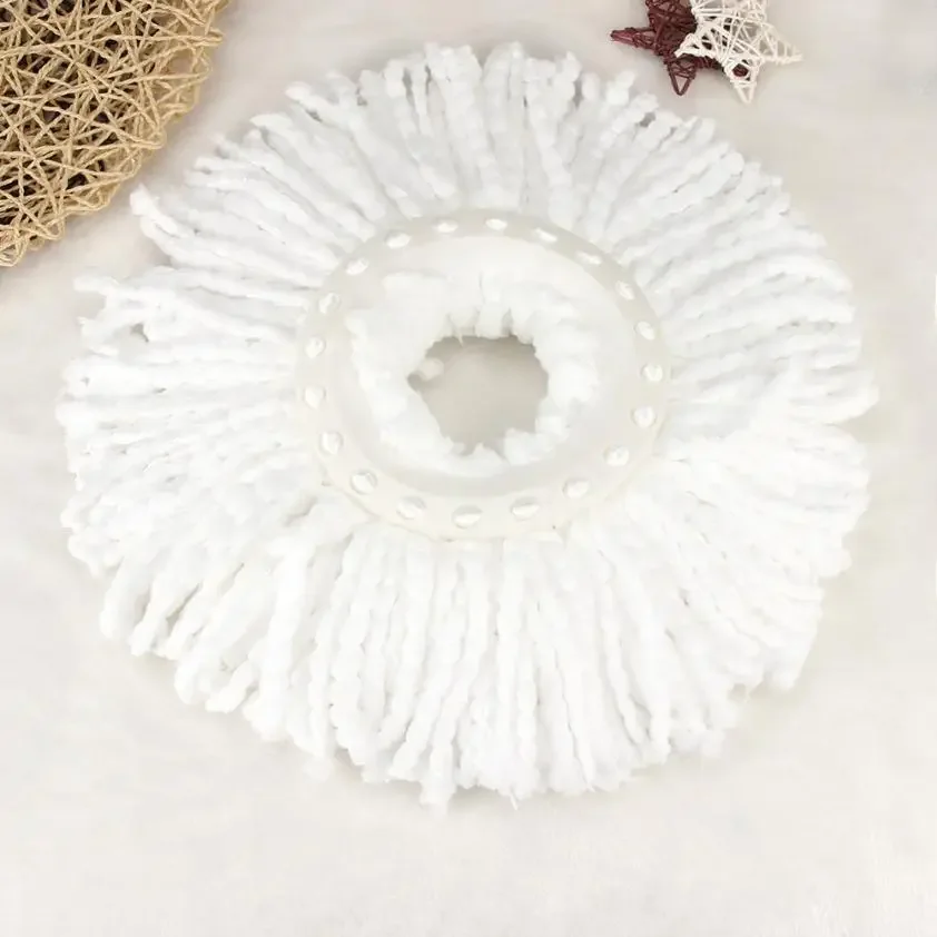 Ricarica universale per testina per Mocio Mocio rotanti in microfibra Rotonda da 16 mm Testa per pulizia Panno per Mocio in microfibra Strumento pulito di ricambio