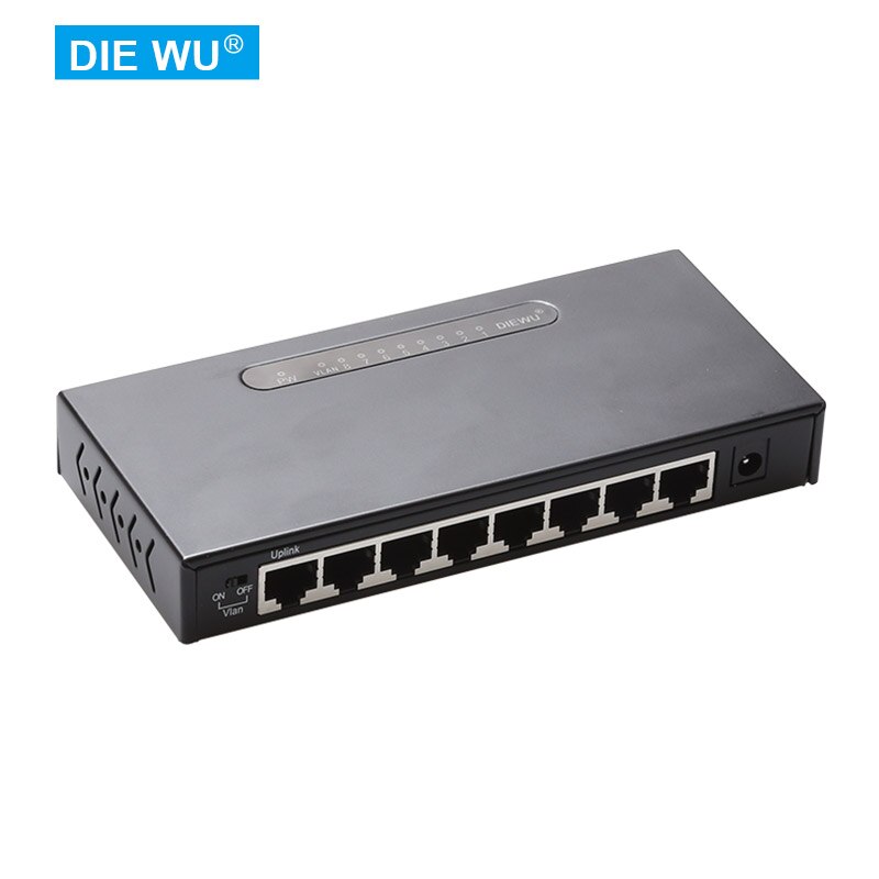 TXE099 8-Poort Gigabit Ethernet Onbeheerde Switch Thuis Netwerk Hub, Kantoor Ethernet Splitter, plug-En-Play Met Vlan Switch