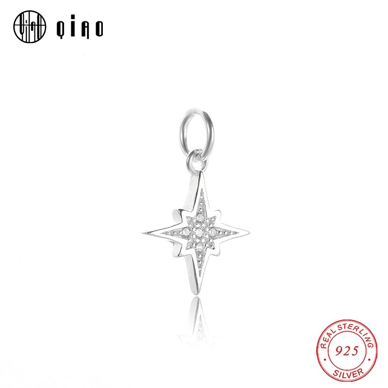 Micro Inlays 925 Sterling Zilveren Charms Star Hanger Voor Ketting Armband Maken Diy Vrouwen Kubieke Zirkoon Cz Hanger