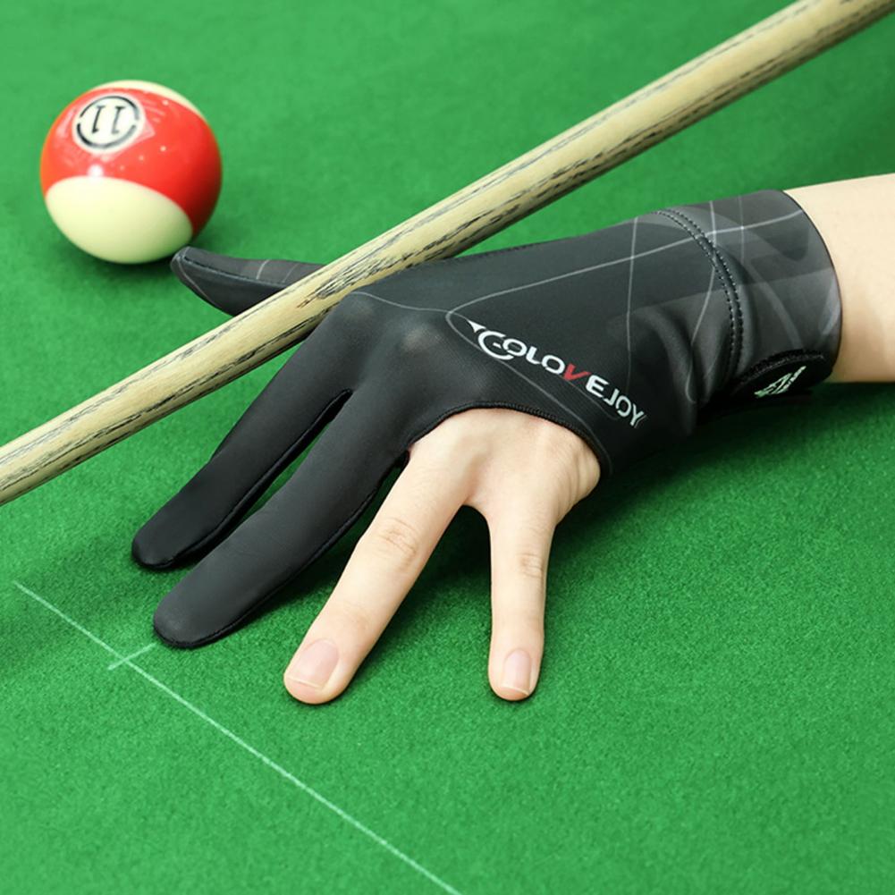 3 Fingers Billiards Gloves Enhanced Grip Left Right Hand Table Tennis Gloves Anti-slip Breathable Snooker Gloves