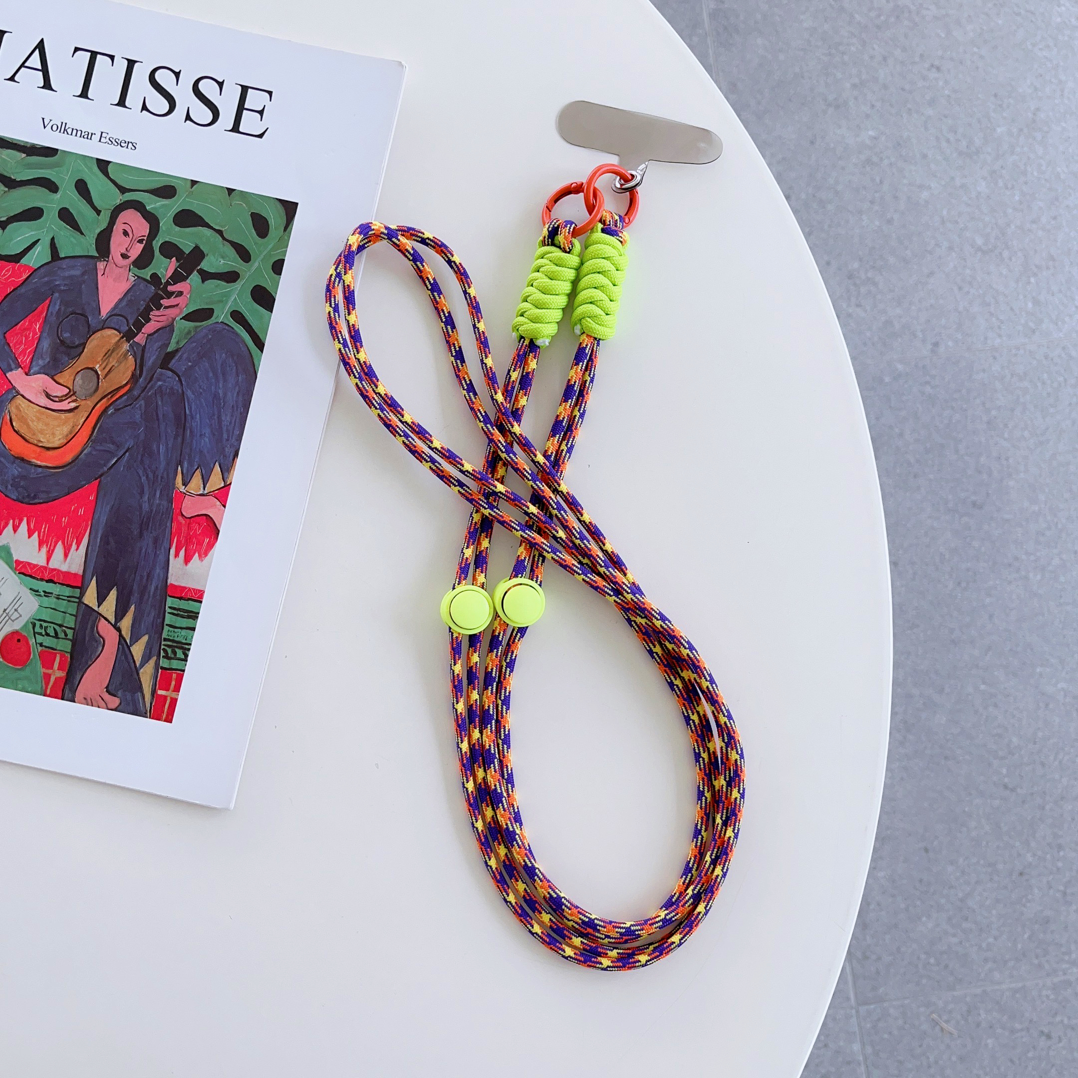 Cordón para teléfono móvil, cuerda cruzada para teléfono móvil, cuerda cruzada para bolso de mujer, cuerda antipérdida multiusos, nueva: Blanco