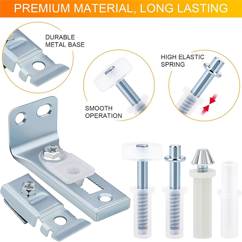 Comprehensive Sliding Closet Bifold Door Hardware Kit - Essential Brackets, Pivots, And Guide Wheel