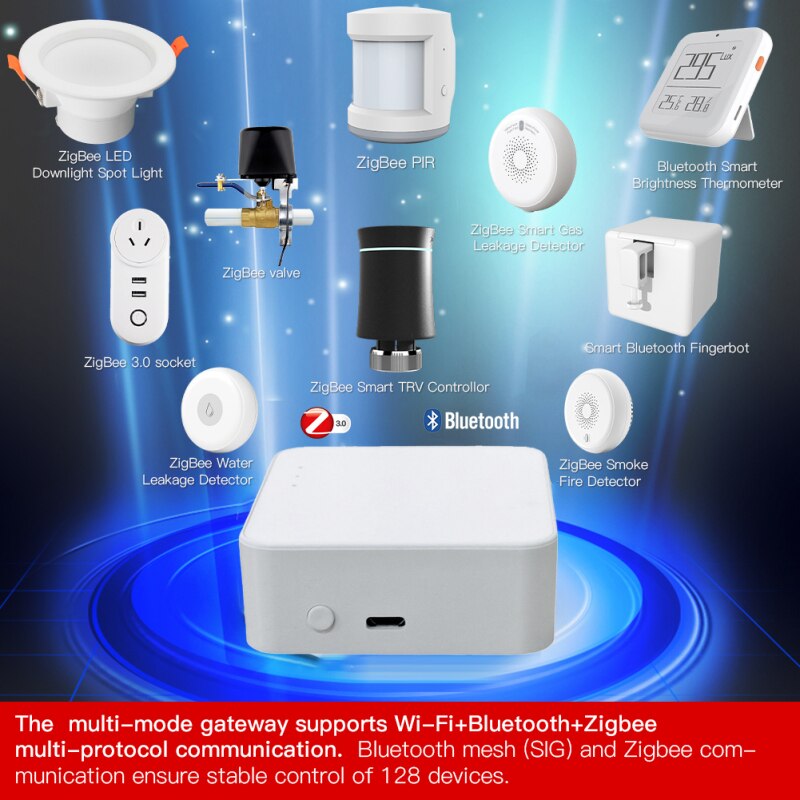 Tuya Zigbee Smart Gateway Hub Wifi + Bluetooth Smart Home Leven Brug App Draadloze Afstandsbediening Werkt Met Alexa Google thuis