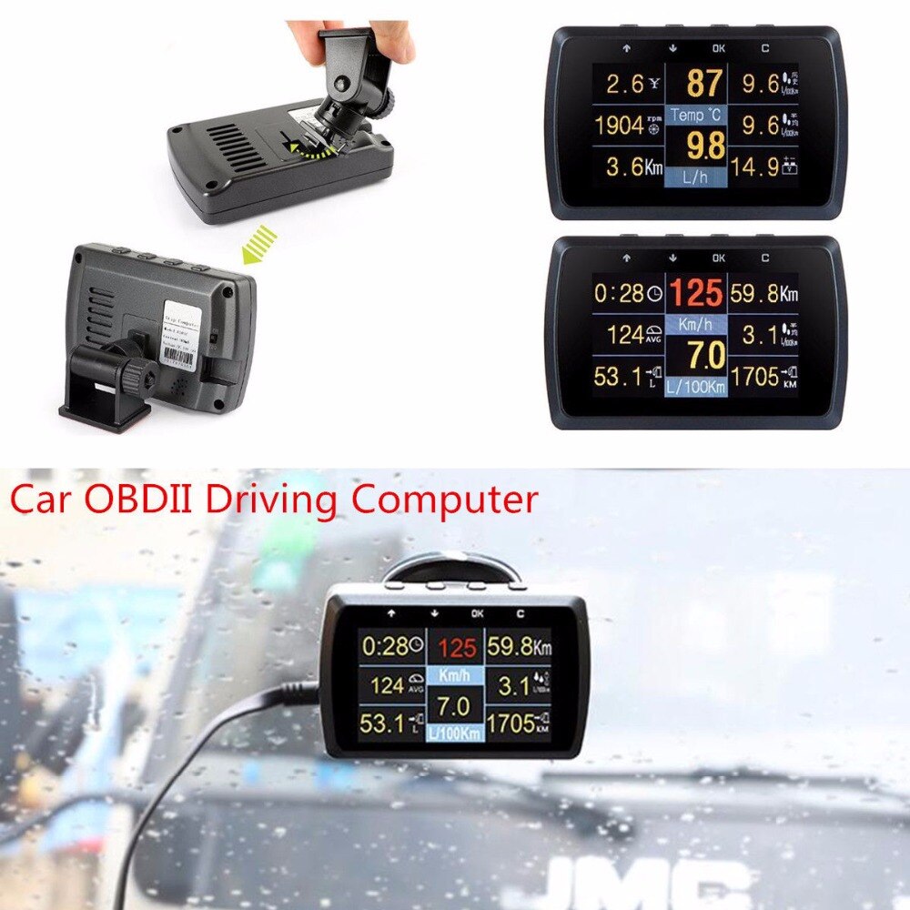 Obd obd 2 gauge holder kørehastighedsmåler brændstof vandtemperatur display til køretøj