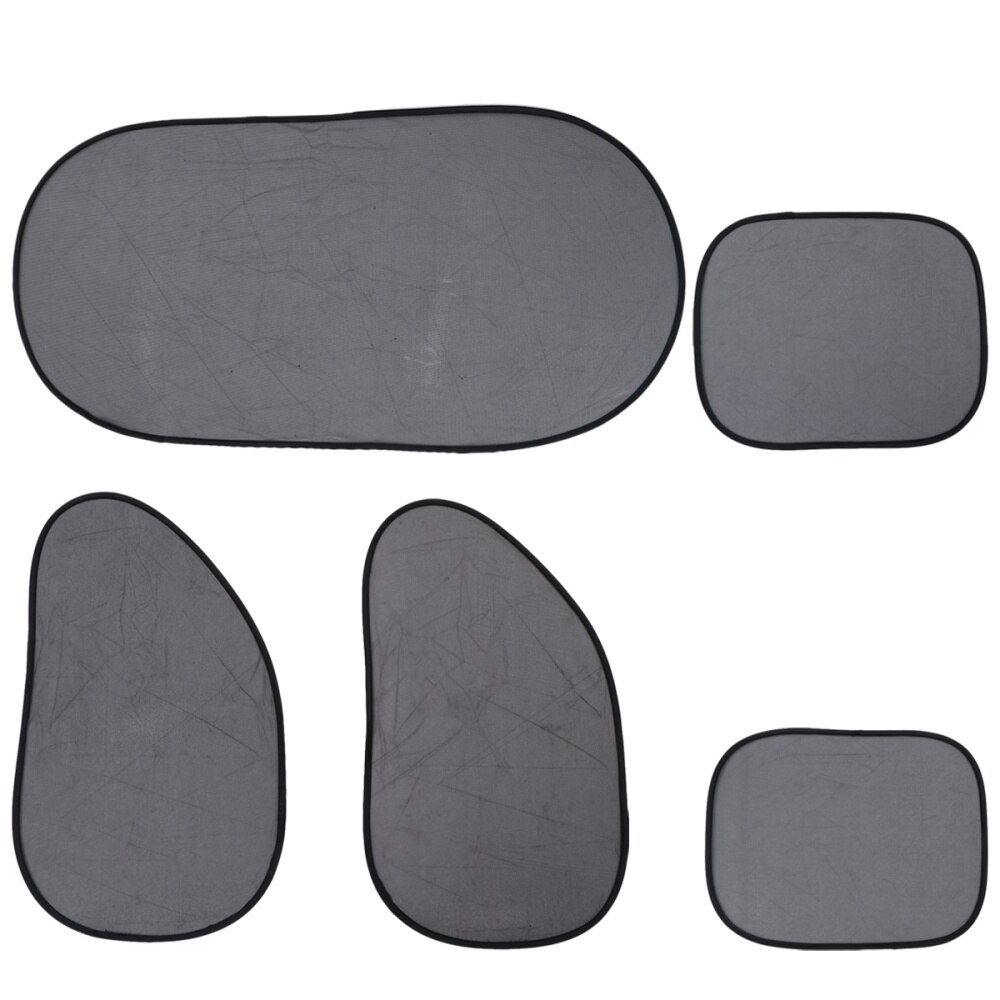5Pcs Auto Zonnescherm Zuignap Zonnescherm Mesh Cover Zonneklep Voor Auto