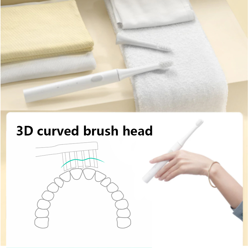 8PCS Voor XIAOMI MIJIA T100 Opzetborstels Sonic Elektrische Tandenborstel Vacuüm DuPont Zachte Haren Geschikt Nozzles