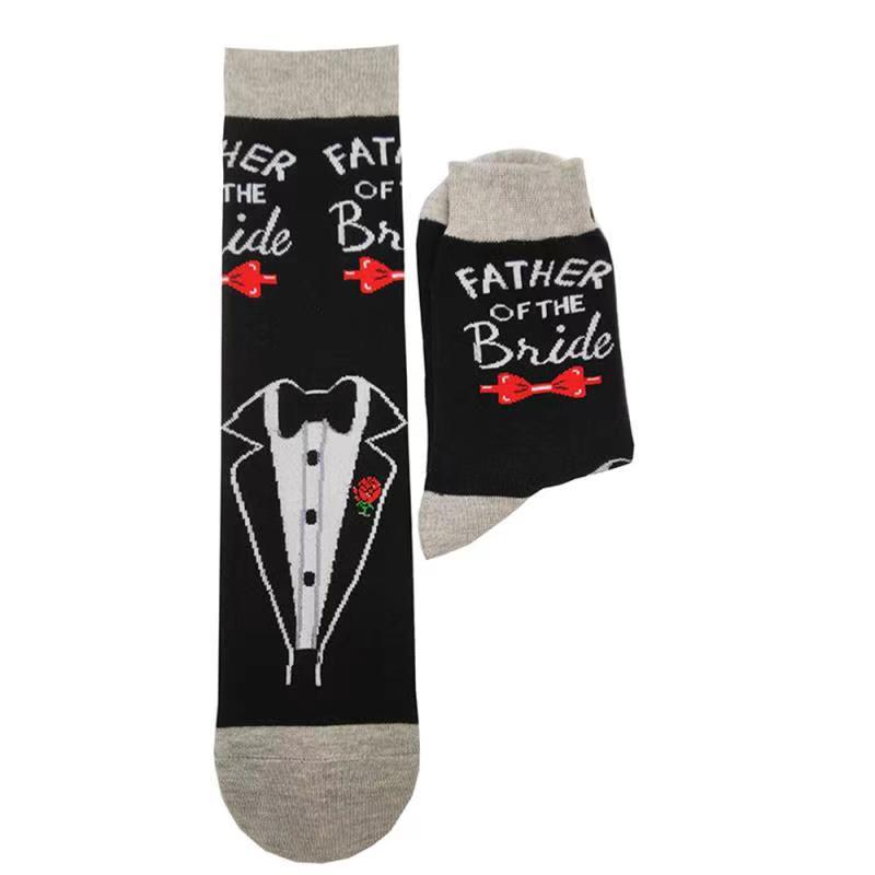 Wedding Groom Bride Best Man Father of Bride Groom Socks Weeding Socks Engaged