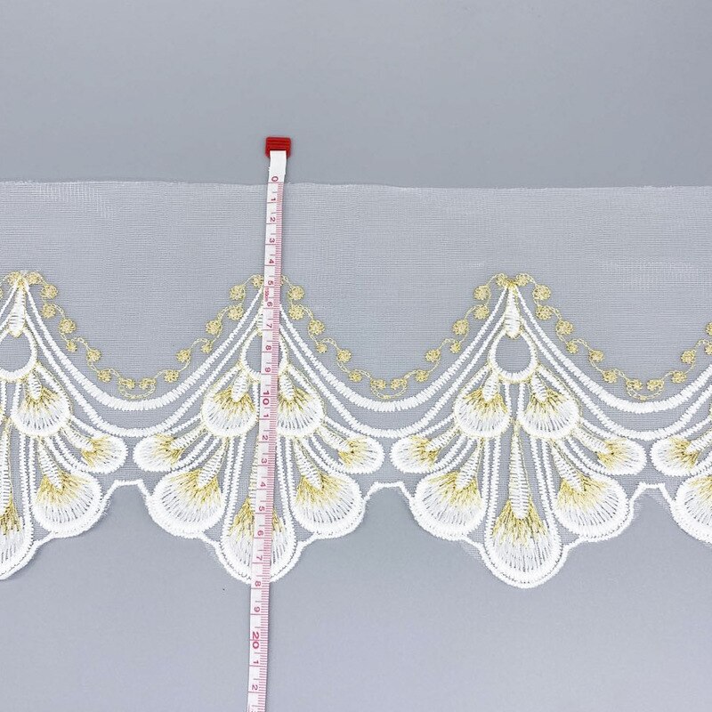 1Yards broderie or dentelle tissu 18cm de large dentelle ruban maille dentelle garniture rubans et garnitures pour coudre Guipure artisanat dentelle QA16