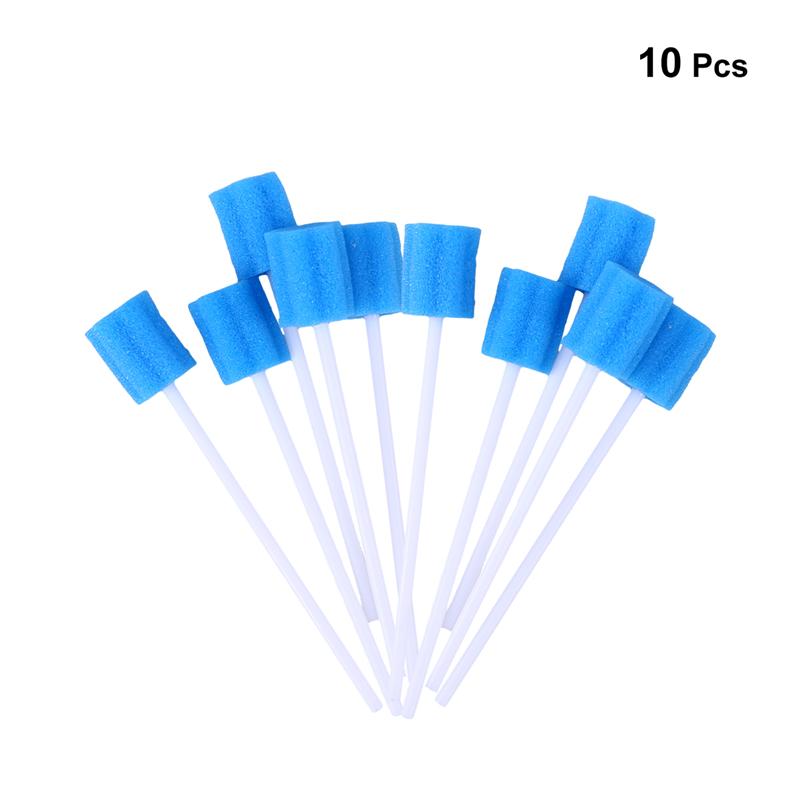 100 Uds esponja en bastoncillos de algodón desechable limpiador de boca de palo esponja de Limpieza de dientes hisopo herramienta de limpieza de maquillaje de Cuidado Oral