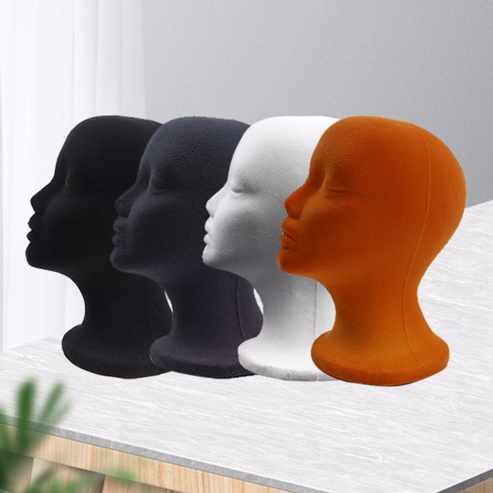 Foam Female Mannequin Head Model Wigs Glasses Display Holder Stand Photograph Prop Multi-purpose Barber Shop Mannequins Head