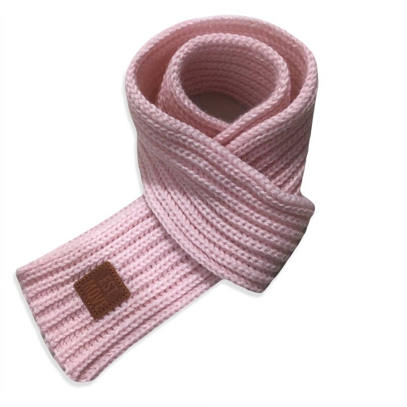 Écharpe d'hiver pour animaux de compagnie, grand foulard en tricot doux pour grands chiens, Bandana chaude pour chiens et chats, écharpe épaisse et chaude pour animaux de compagnie: Light Pink