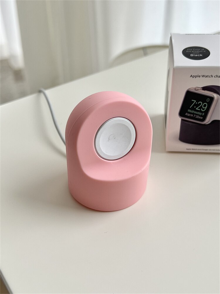 Zachte Rubberen Charger Stand Voor Apple Horloge 45Mm 41Mm 44 40 42 38 Mm Lading Accessoires Opladen Stand voor Iwatch 7 6 5 4 3 2 Se