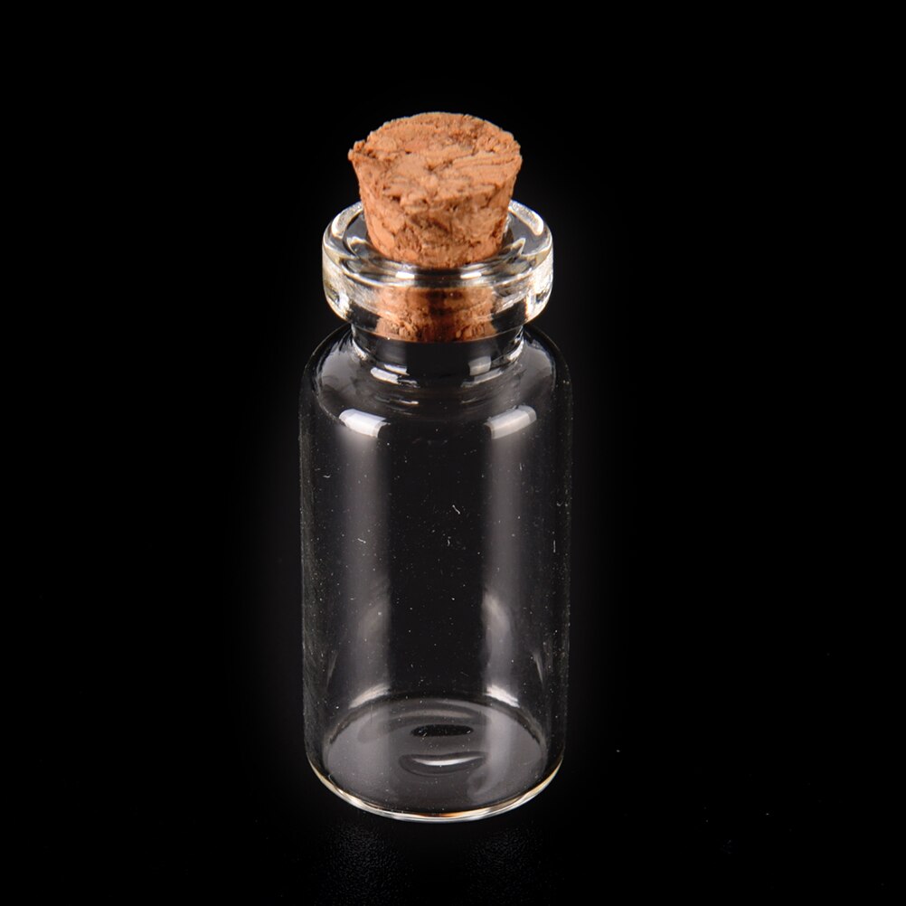 10 stuks 16 x 35mm wensflesjes kerst kleine lege doorzichtige kurk glazen flesjes voor huwelijksdecoratie