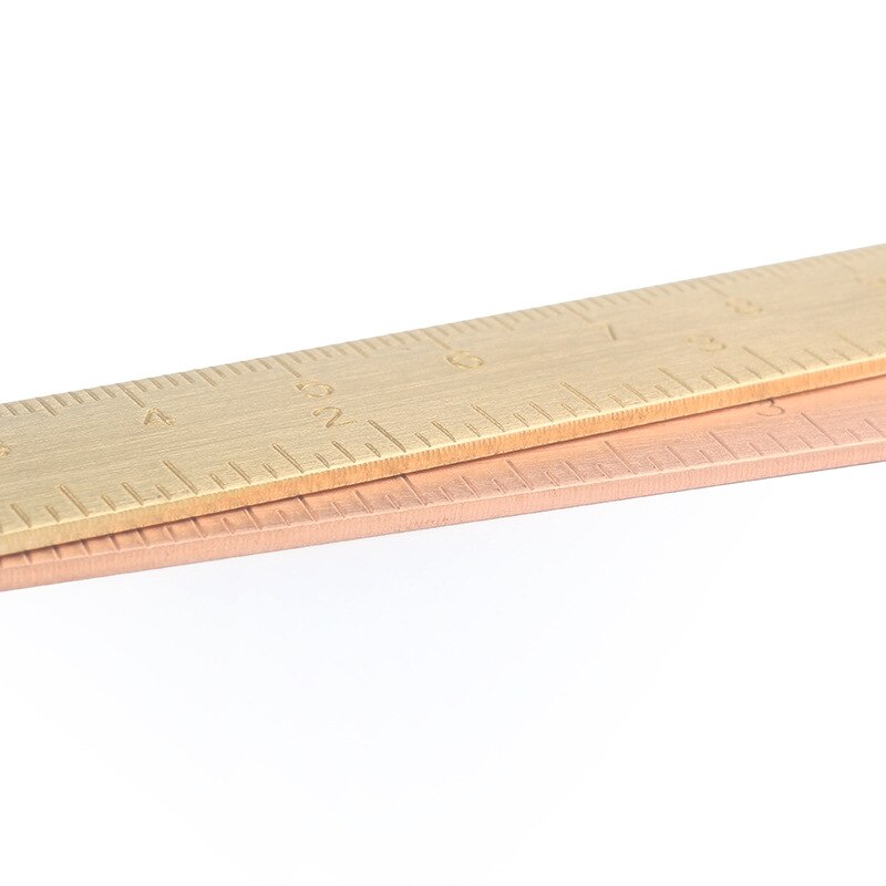 1pc 15cm messing linjal bokmerke kanselli rosa gull måler rett linjal for skole skrivesaker metall maleri tegneverktøy